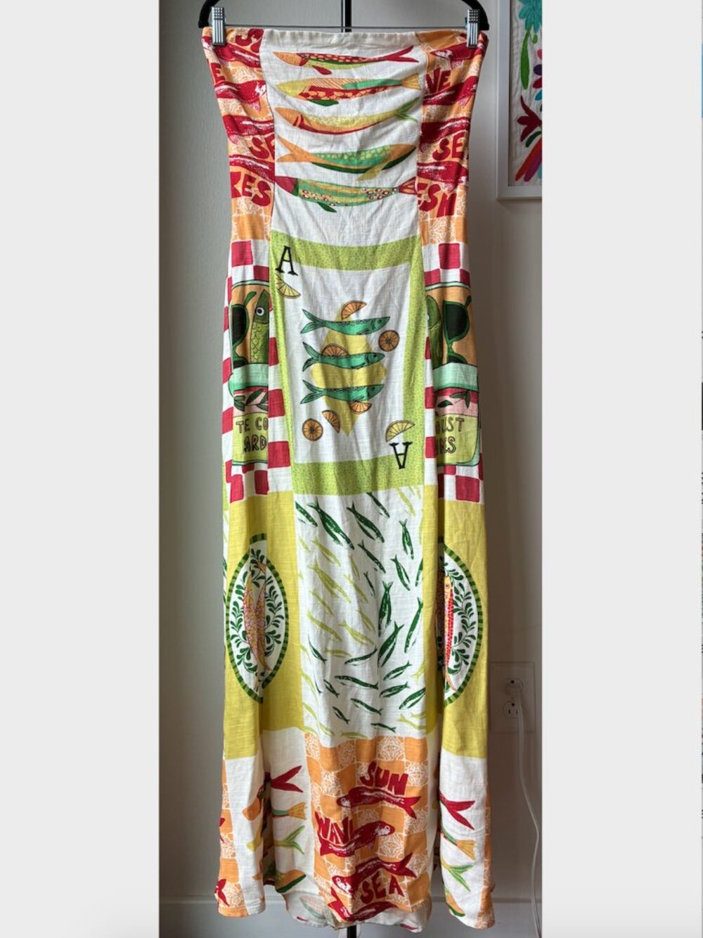 Paper Heart NWT Strapless Sardine Linen-Blend Maxi Dress - Size L